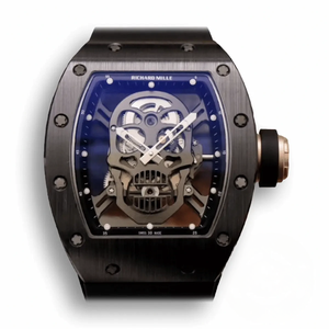 Replica Richard Mille 052-01 Black Ceramic Grey Skull Dial Swiss Movement
