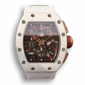 Replica Richard Mille 011 Swiss Eta7750 Crystal Dial With Red Paint On Marker