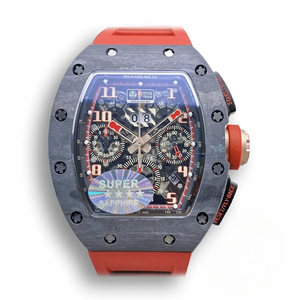 Replica Richard Mille RM 011 Red Rubber Strap Carbon Case