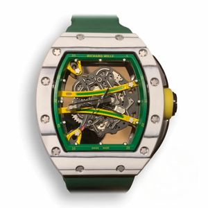 Super Clone Richard Mille 61-01 Yohan Blake Gray Green Strap