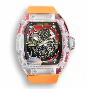 Replica Richard Mille35-02 Transparent Case Orange Strap