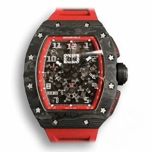 Replica Richard Mille 011 Carbon Case Red Strap