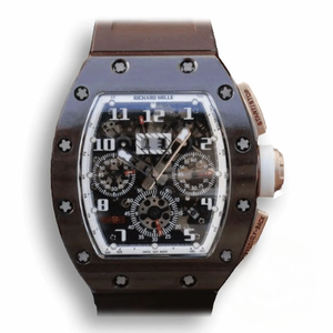 Replica Richard Mille 011 Swiss Eta7750 Brown Ceramic