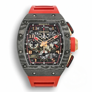 Replica Richard Mille 011 Forged Carbon Eta7750 Red Rubber Strap