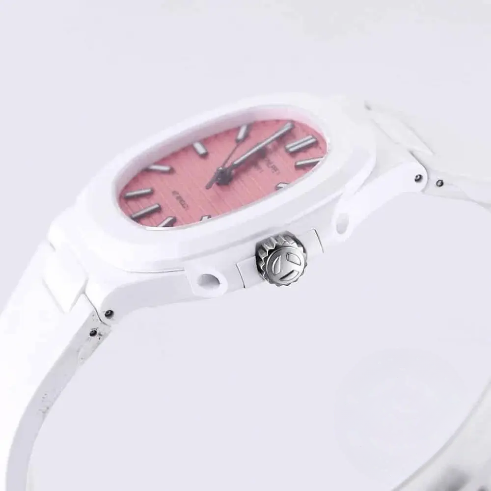 Replica Nautilus 5711/1A-018 Patek Philippe 40 mm, Rubber Strap Pink Dial - Image 7