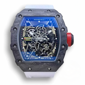 Replica Richard Mille35-02 T+ Factory Carbon Fiber White Strap