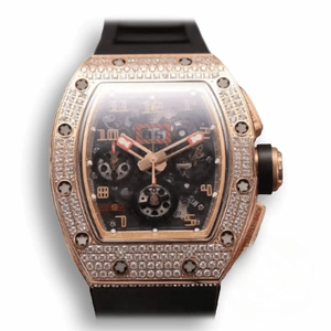 Replica Richard Mille 011 Rg/5423 Rose Gold Diamond Swiss Movement