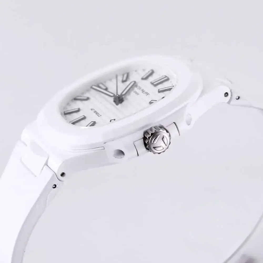 Replica Nautilus 5711/1A-018 Patek Philippe 40 mm, Rubber Strap White Dial - Image 8