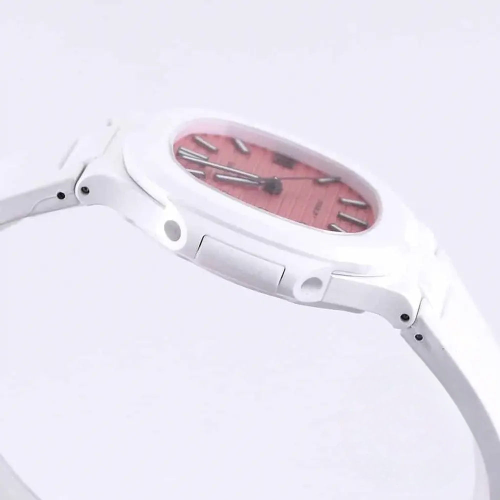 Replica Nautilus 5711/1A-018 Patek Philippe 40 mm, Rubber Strap Pink Dial - Image 8