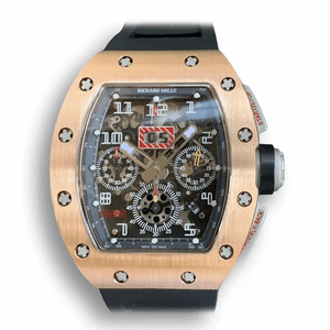 Replica Richard Mille 011 Rose Gold Black Strap