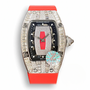 Replica Richard Mille 007-1 Diamond Crown Red Strap