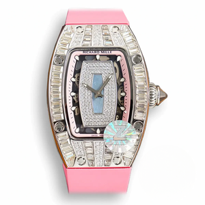 Replica Richard Mille 007-1 Diamond Crown Pink Strap