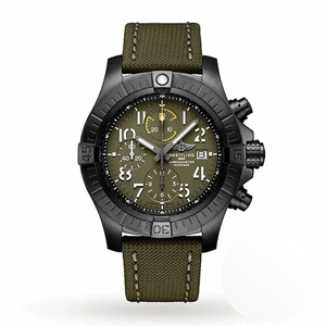 Replica Breitling Avenger Green Leather 45mm V13317101L1X1