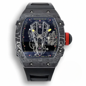 Replica Richard Mille 27-03 Rafael Nadal Black Tourbillon Black Rubber Strap