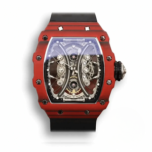 Replica Richard Mille 53-01 Tpt Carbon Fiber Black Strap