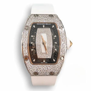 Replica Richard Mille 07-01 White Gold White Rubber Strap