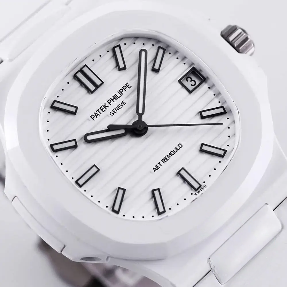 Replica Nautilus 5711/1A-018 Patek Philippe 40 mm, Rubber Strap White Dial - Image 7