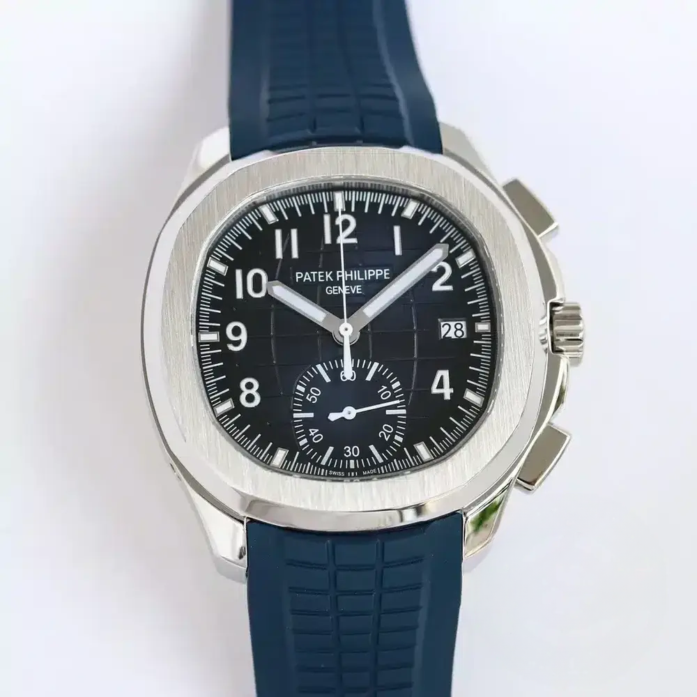 Super Clone Aquanaut 5968A-001 Patek Philippe Chronograph 42.2 mm, Steel, 5968A-001 Blue Strap - Image 7