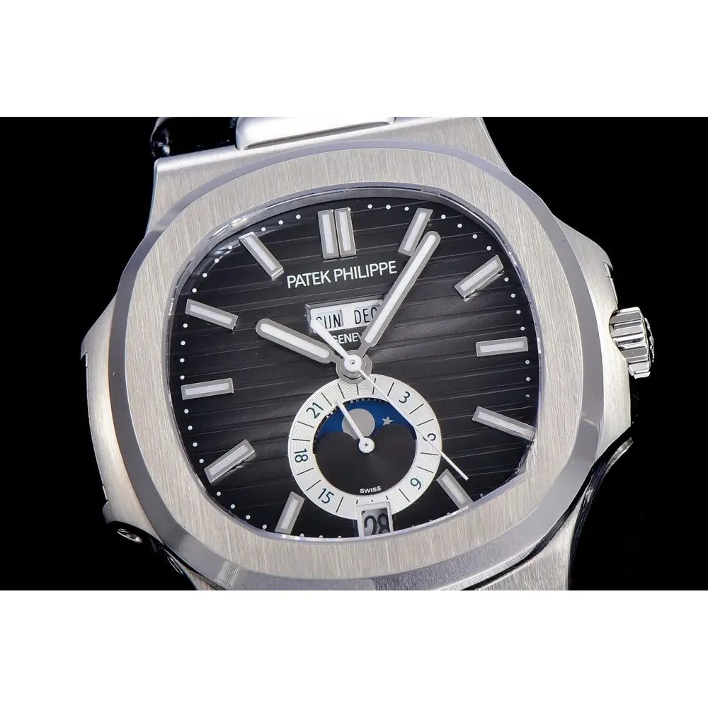 Replica Nautilus 5726A-001 Patek Philippe Annual Calendar, Moon phases. 40.5 mm, Steel, Dark Dial - Image 6