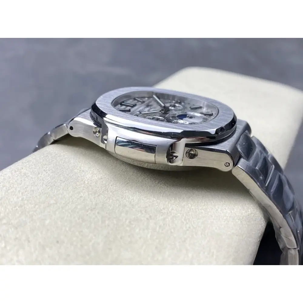Replica Nautilus 5740/1G-001 Patek Philippe Perpetual Calendar 40 mm, White gold, White Dial - Image 7