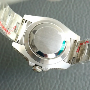 Super Clone Rolex Submariner Iced Out 116610LN 40mm Blue-White Bezel
