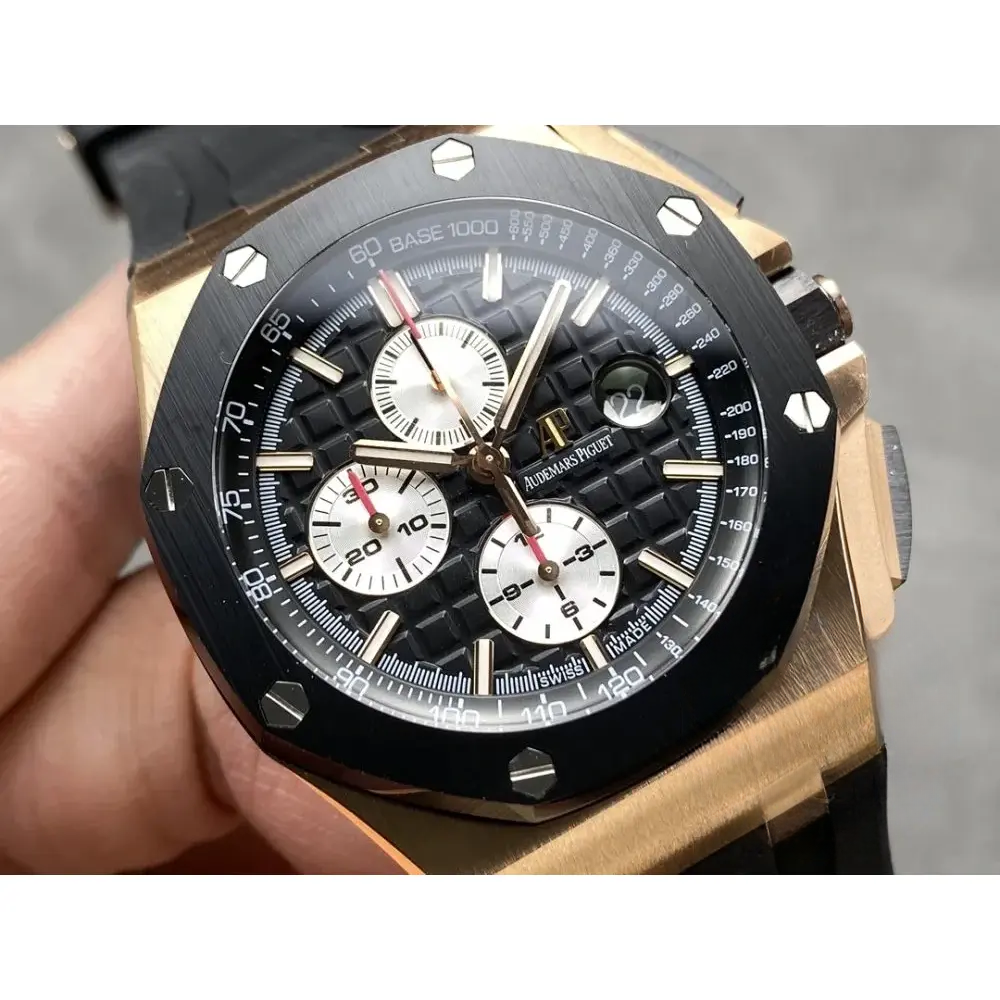 Replica Audemars Piguet Royal Oak Offshore Black Tapisserie Dial 44mm 26401RO.OO.A002CA - Image 2
