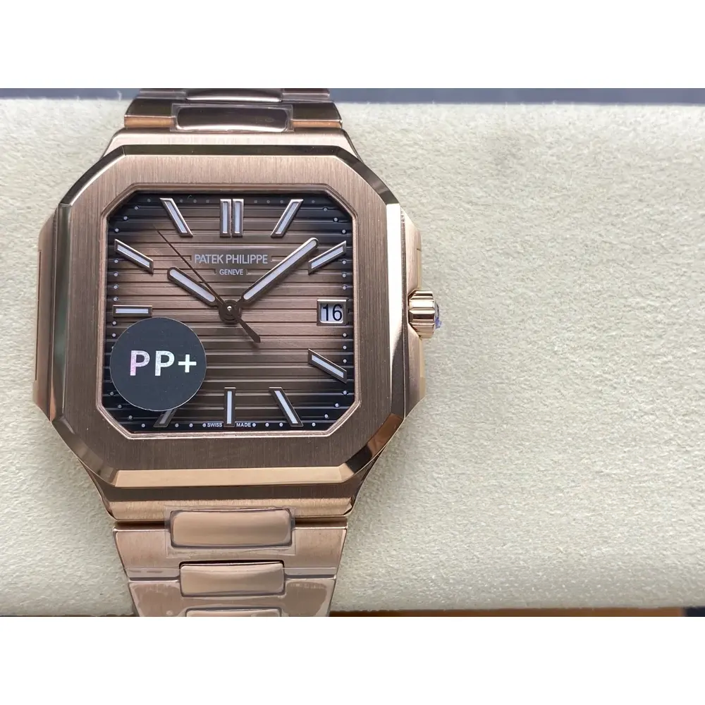 Replica Cubitus 5821 Patek Philippe 45 mm Rose Gold Brown Ombre Dial - Image 2
