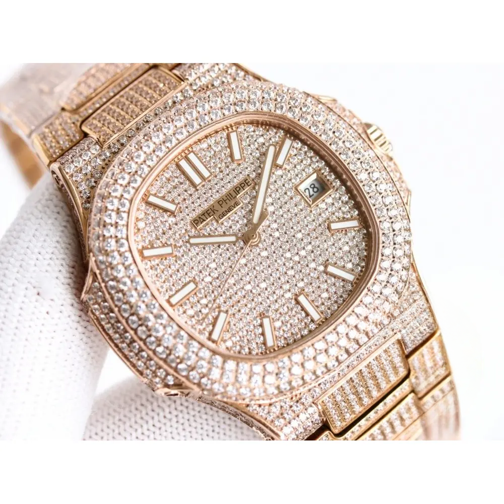 Replica Nautilus 5711-1300A-001 Patek Philippe 40 mm, Rose Gold Diamond Dial - Image 4
