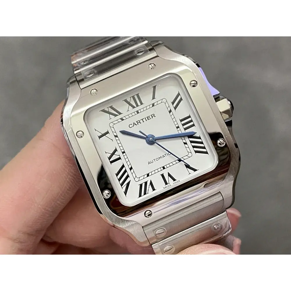 Replica Cartier Santos Silver Stainless Steel WSSA0010 - Image 2