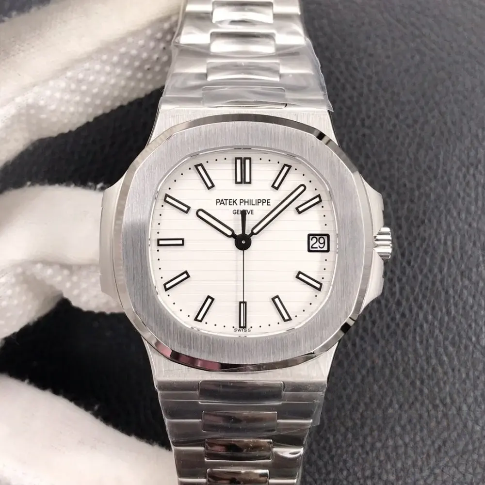 Replica Nautilus 5711/1A-011 Patek Philippe 40 mm, Stainless Steel, White Dial - Image 2