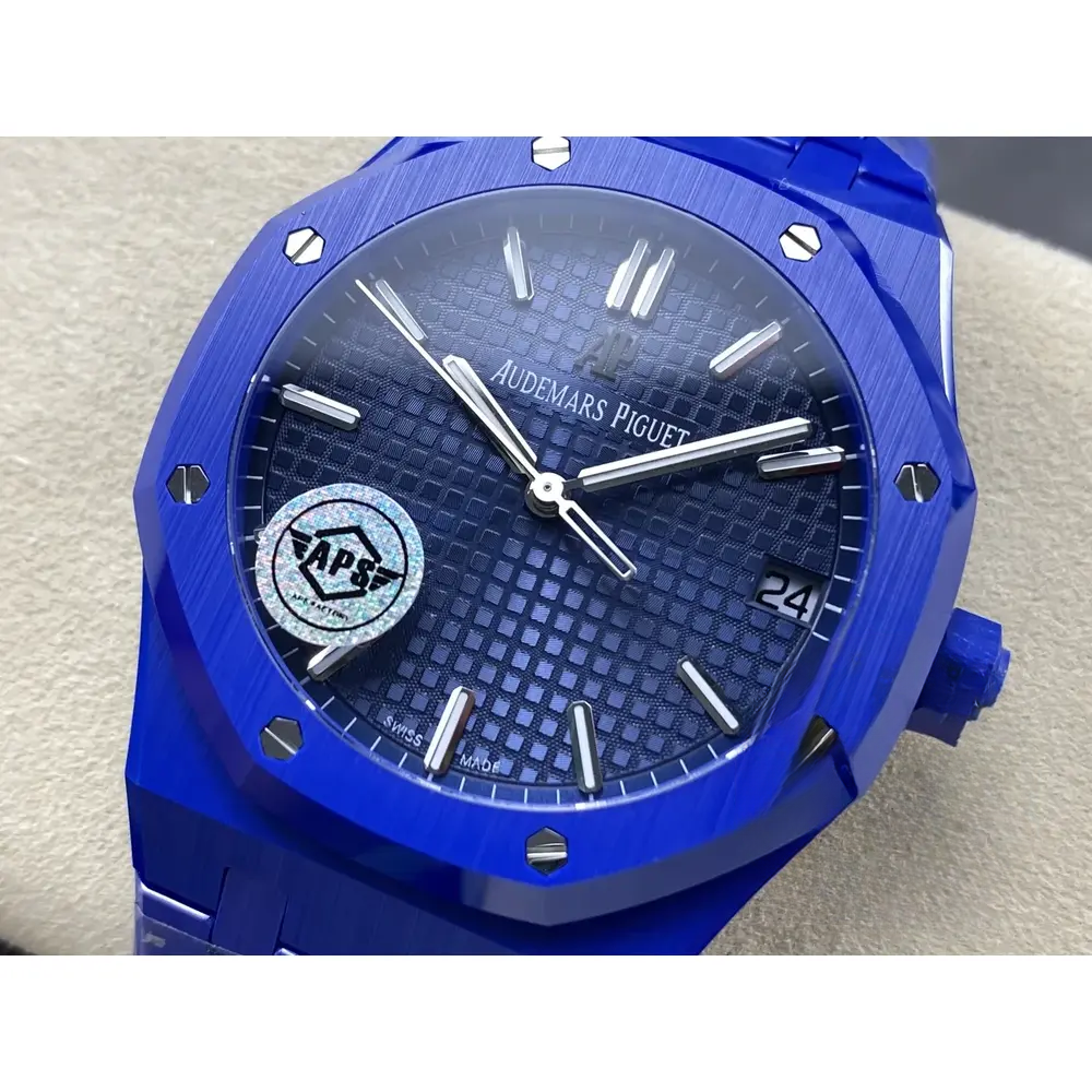 Super Clone Audemars Piguet Royal Oak Blue Dial 15500 Ceramic - Image 6