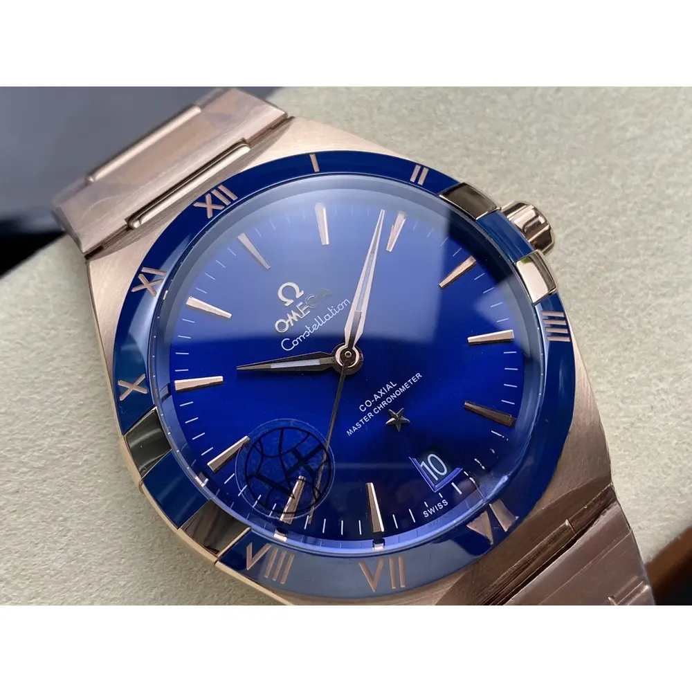 Replica Omega Constellation Rose, Blue Dial 41mm 131.63.41.21.03.001 - Image 3