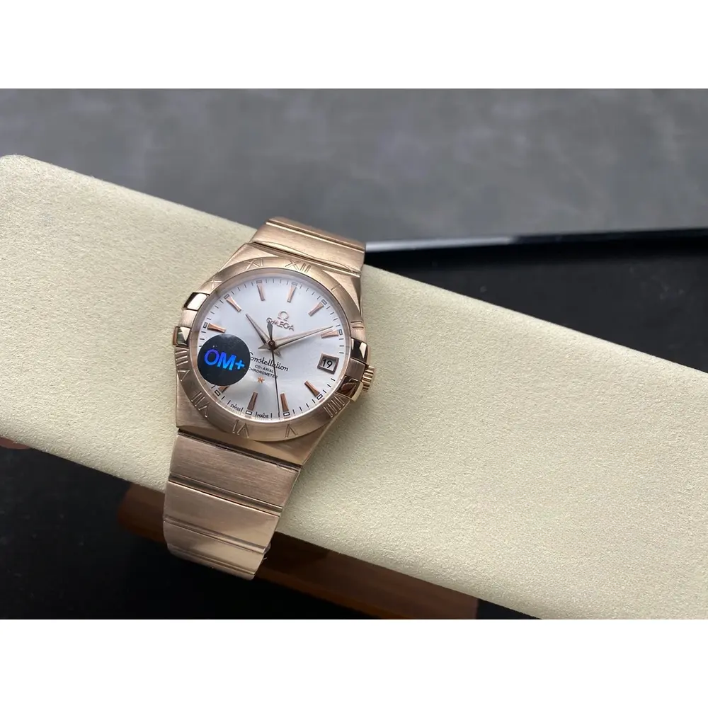 Replica Omega Constellation Rose Gold, White 38mm 123.50.38.21.02.001 - Image 4