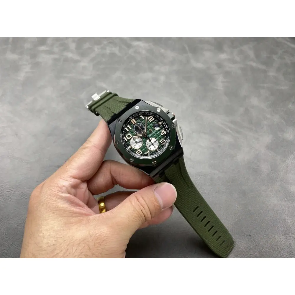 Replica Audemars Piguet Royal Oak Offshore Rich Green Dial 44mm 26405CE.OO.A056CA.01 - Image 4
