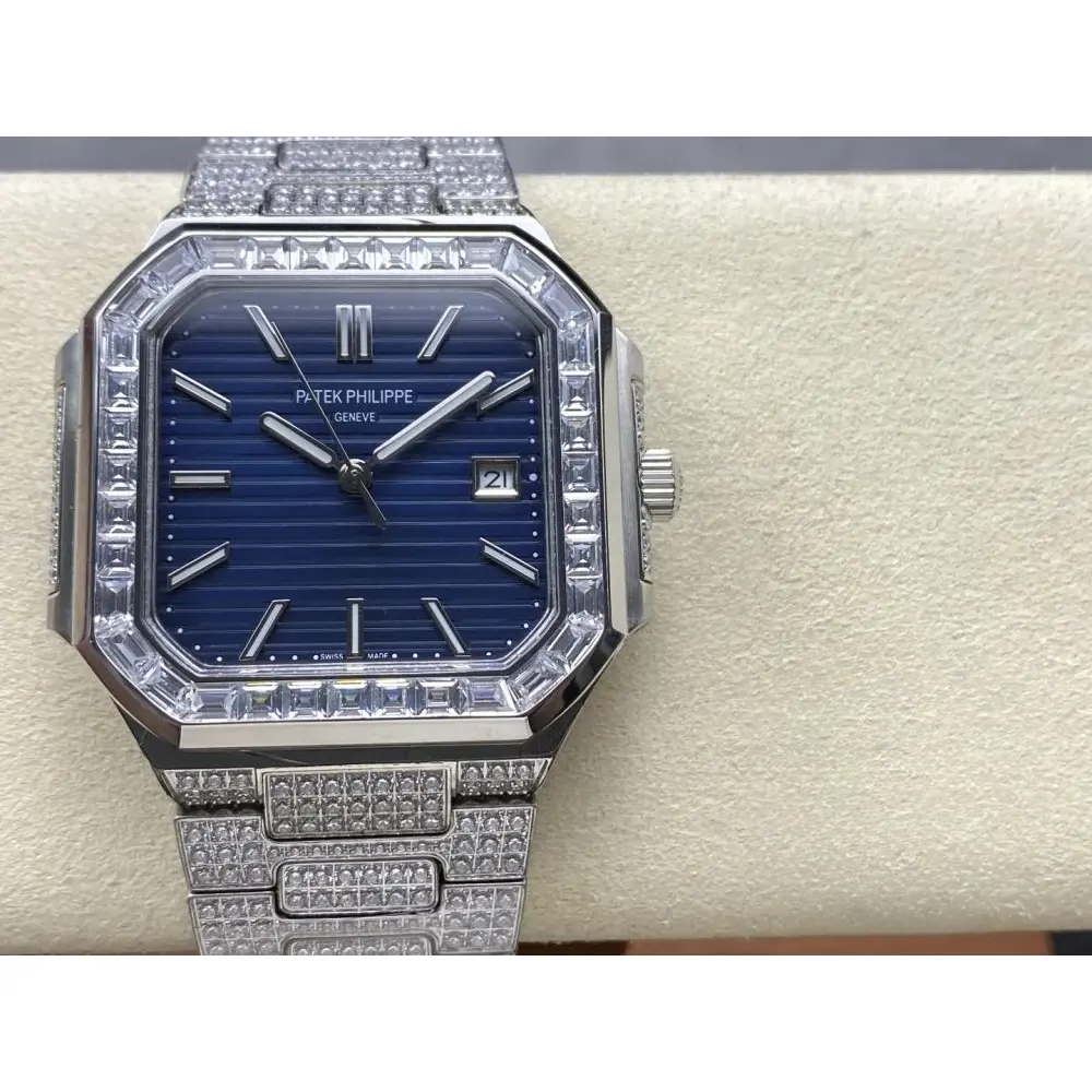 Super Clone Cubitus 5821/1AR Patek Philippe 45 mm Blue Dial, Diamond - Image 2