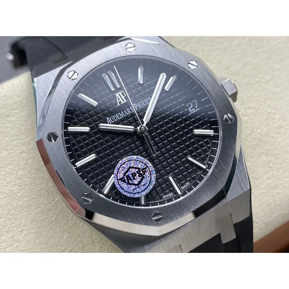 Replica Audemars Piguet Royal Oak Black Dial, Rubber 15500ST.OO.1220ST.03 41mm - Image 6