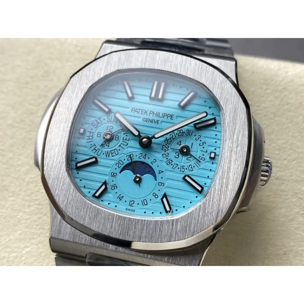 Replica Tiffany Nautilus 5740/1G Patek Philippe Perpetual Calendar 40 mm, White - Image 2