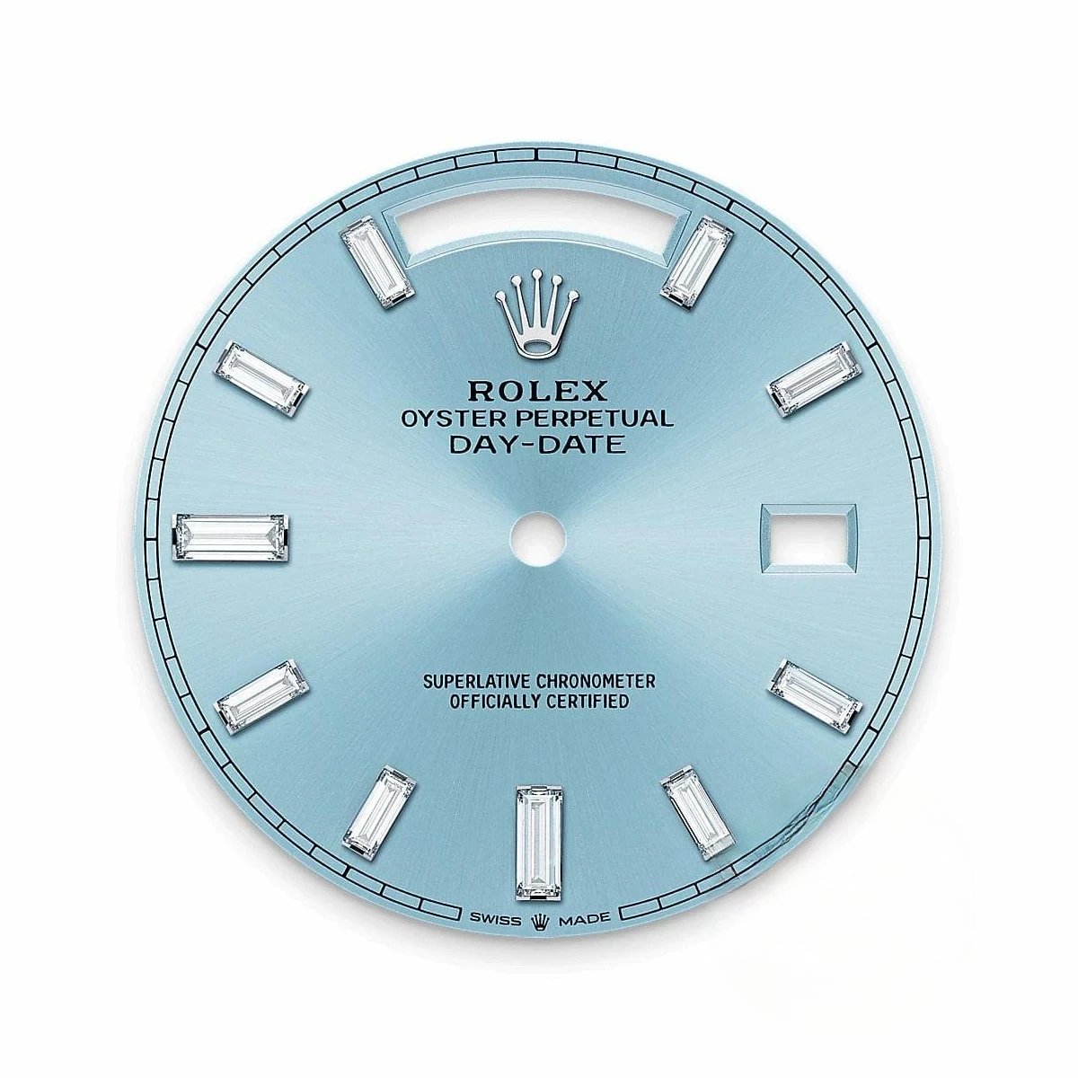 Rolex 228236-0006 Day-Date 40 Platinum Fluted Ice Blue Baguette - Image 5