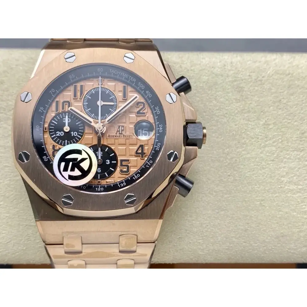 Replica Audemars Piguet Royal Oak Offshore Brown Golden Dial 44mm 26401RO.OO.002CA - Image 5