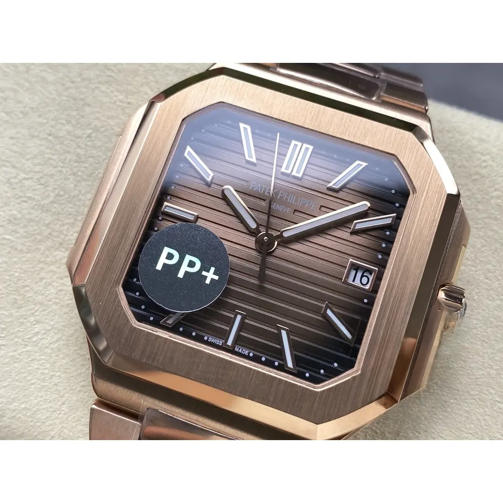 Replica Cubitus 5821 Patek Philippe 45 mm Rose Gold Brown Ombre Dial - Image 5