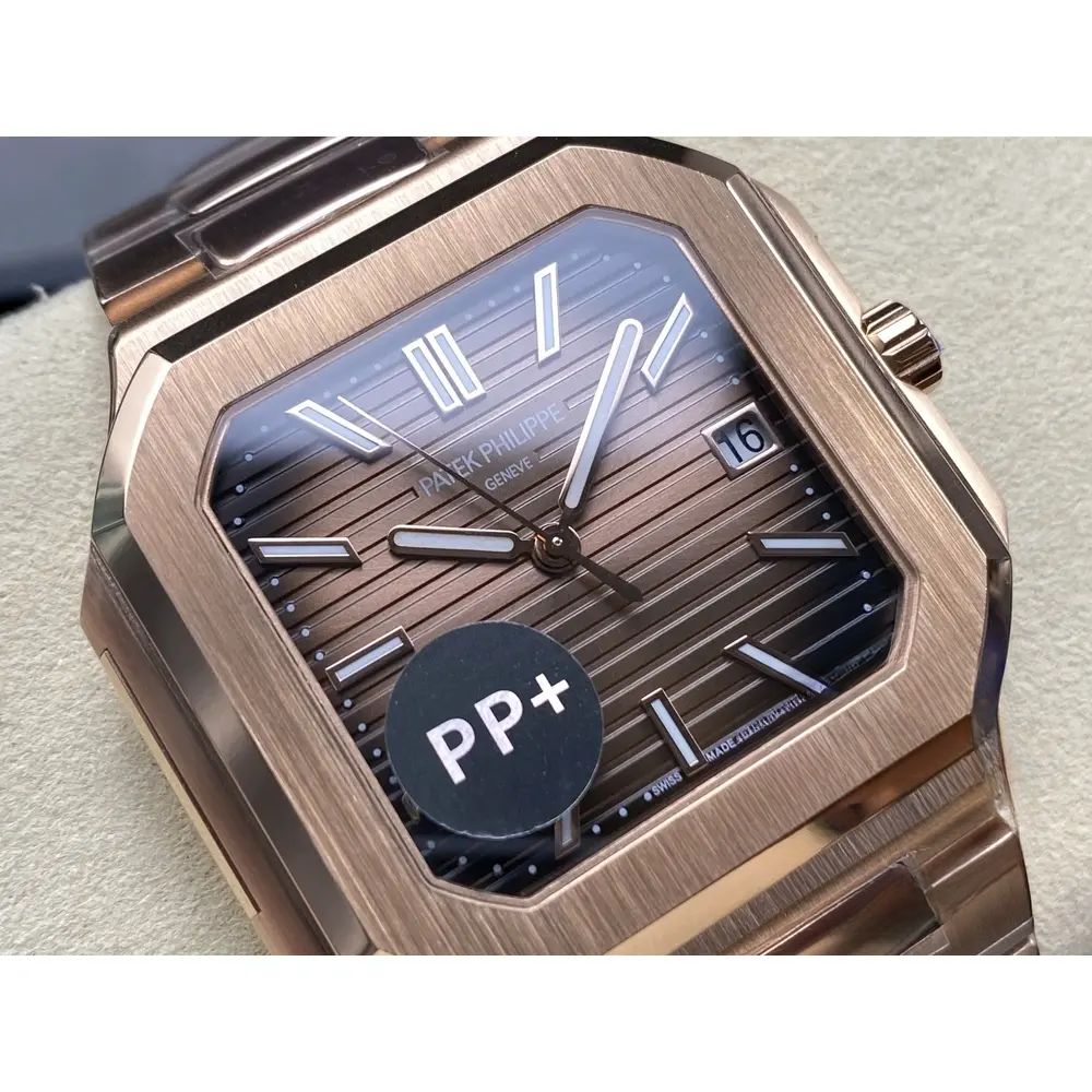 Replica Cubitus 5821 Patek Philippe 45 mm Rose Gold Brown Ombre Dial - Image 6