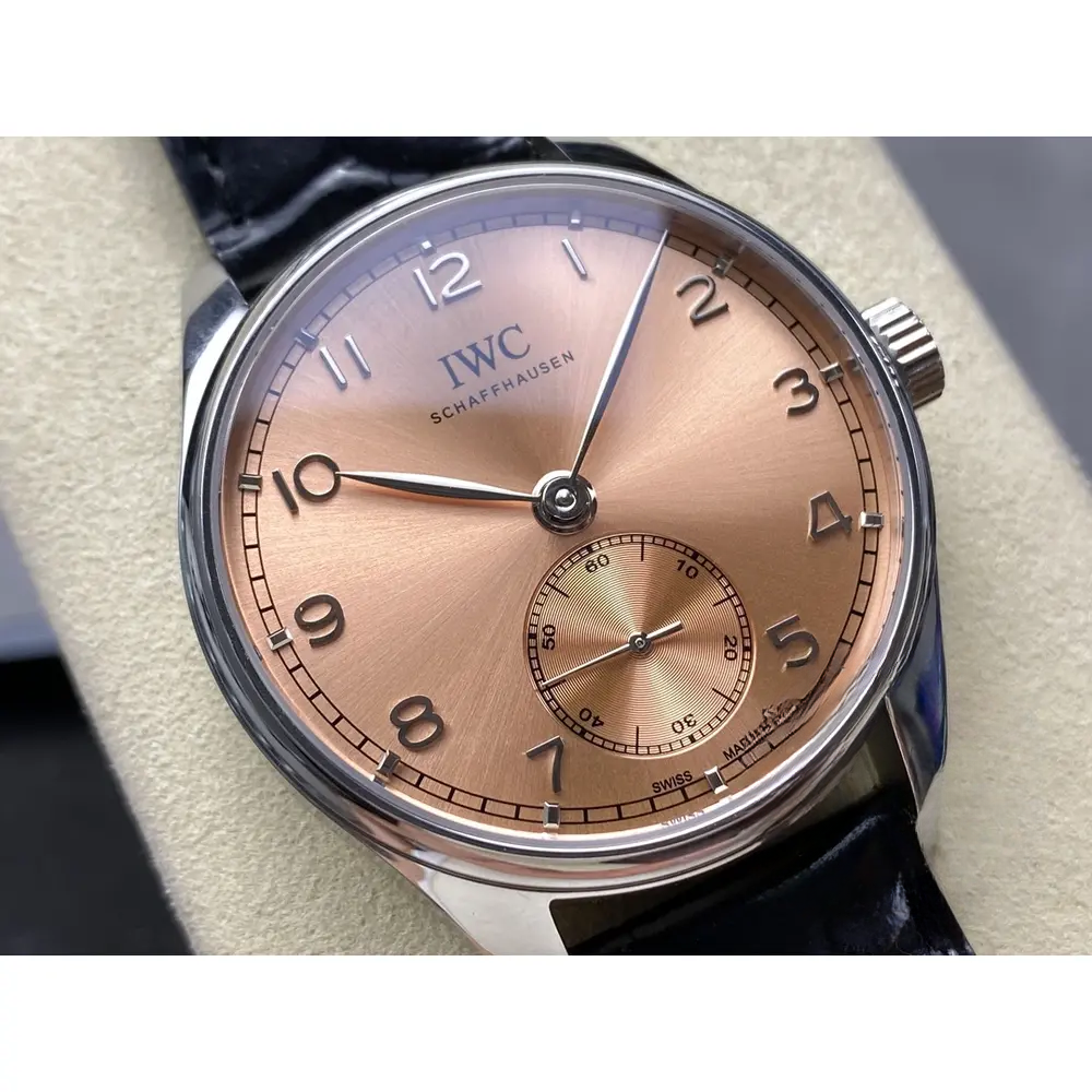 Swiss Replica IWC Portugieser Automatic Watch 40mm Salmon Dial IW358313 - Image 2