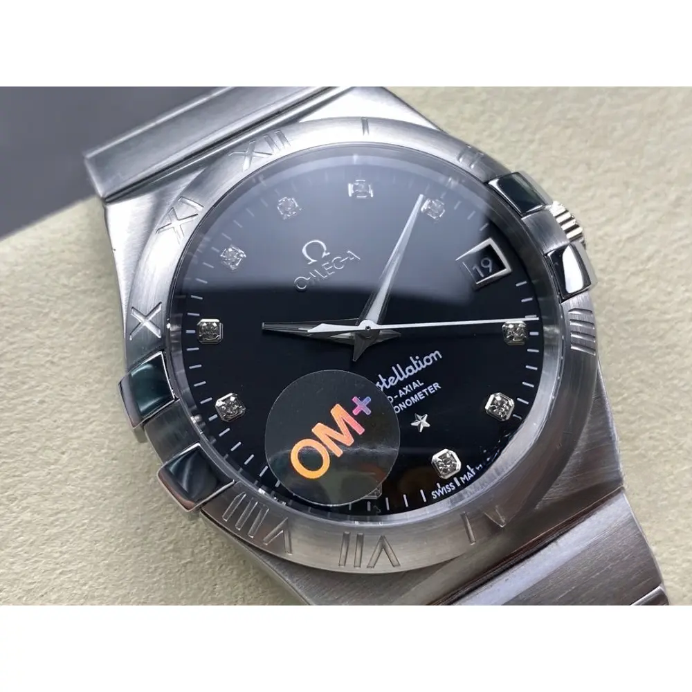 Replica Omega Constellation Black Dial 38mm 123.10.38.21.51.001 - Image 2