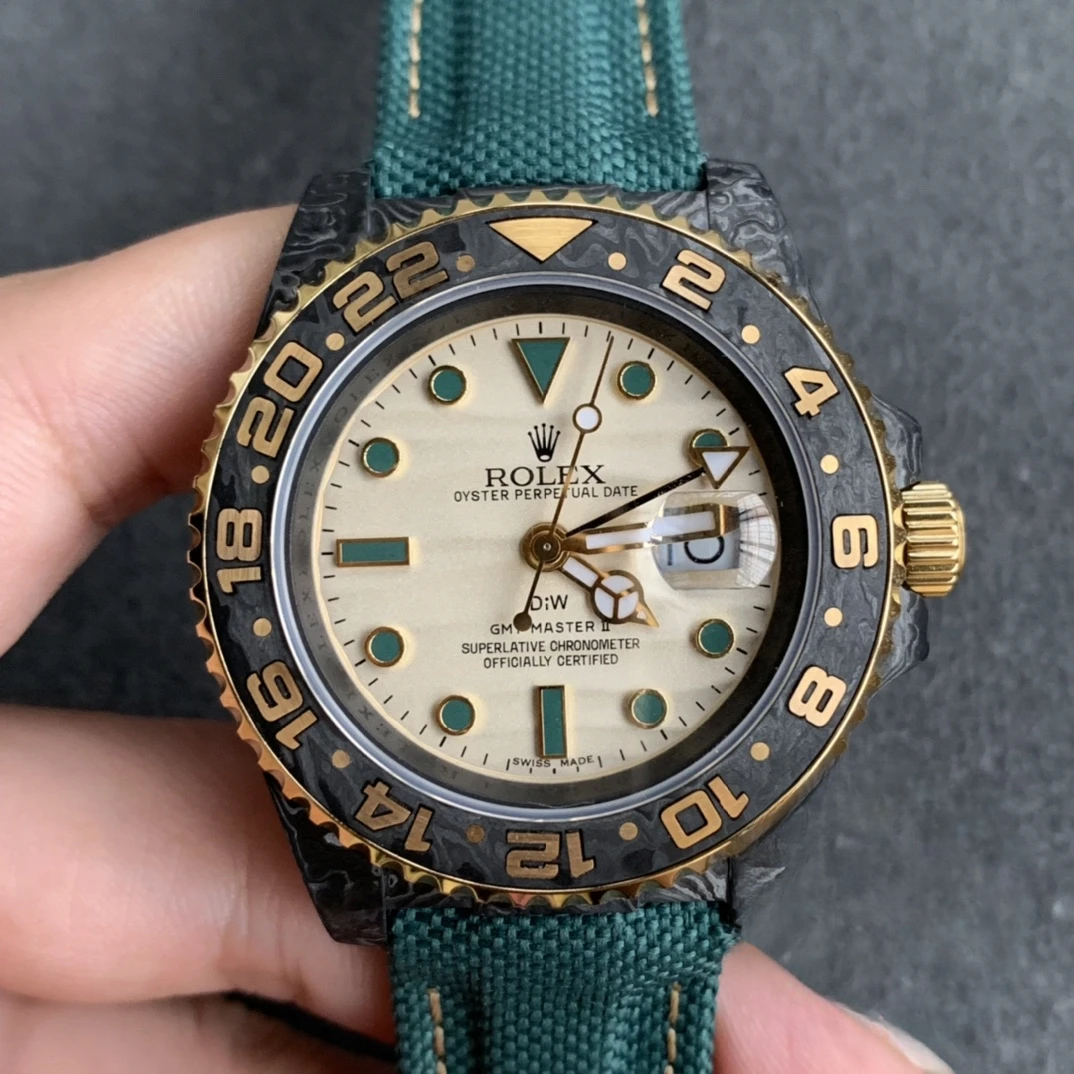 Super Clone Rolex GMT-MASTER II-Carbon Fiber-Yellow Grey - Image 8