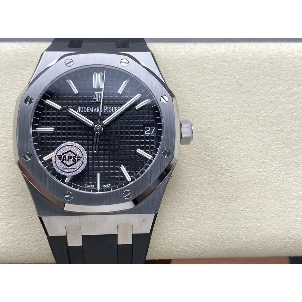Replica Audemars Piguet Royal Oak Black Dial, Rubber 15500ST.OO.1220ST.03 41mm - Image 3