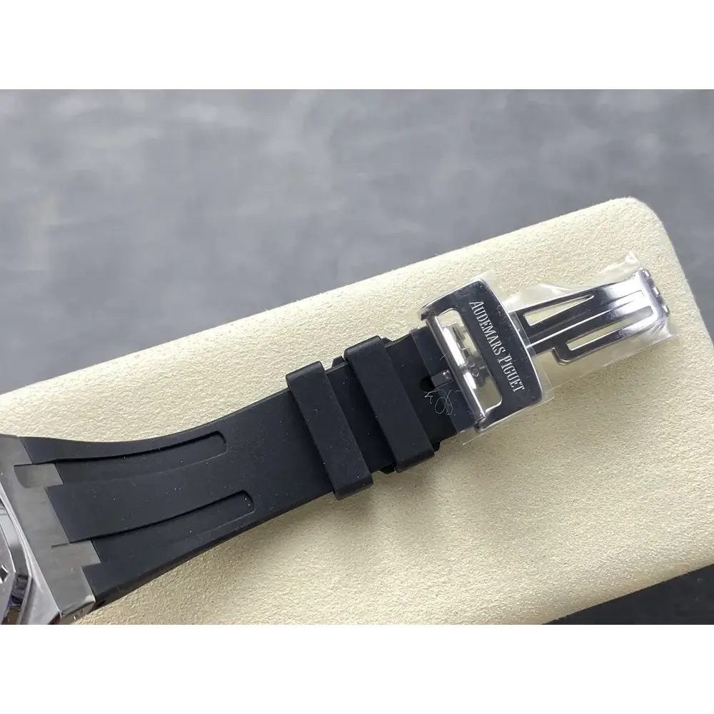 Replica Audemars Piguet Royal Oak Black Dial, Rubber 15500ST.OO.1220ST.03 41mm - Image 7