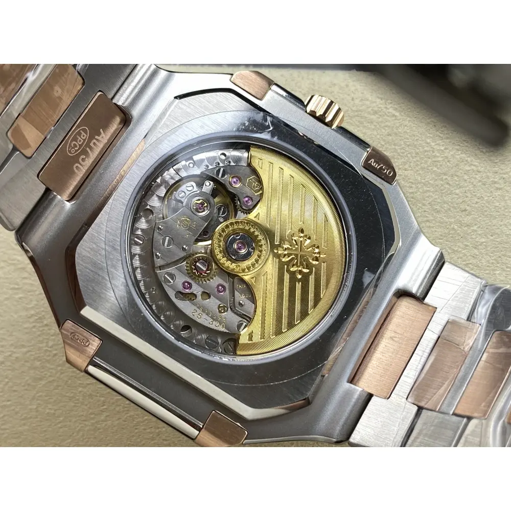 Super Clone Cubitus 5821 Patek Philippe 45 mm Steel Rose Gold Brown Ombre Dial - Image 3
