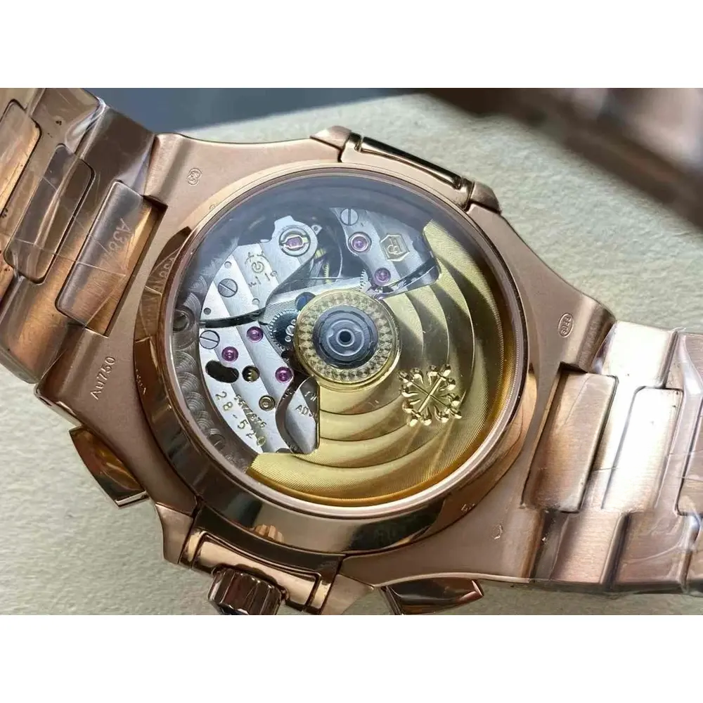 Super Clone Nautilus 5980/1R-001 Patek Philippe Flyback chronograph, Date. 40.5 mm, Rose gold - Image 2