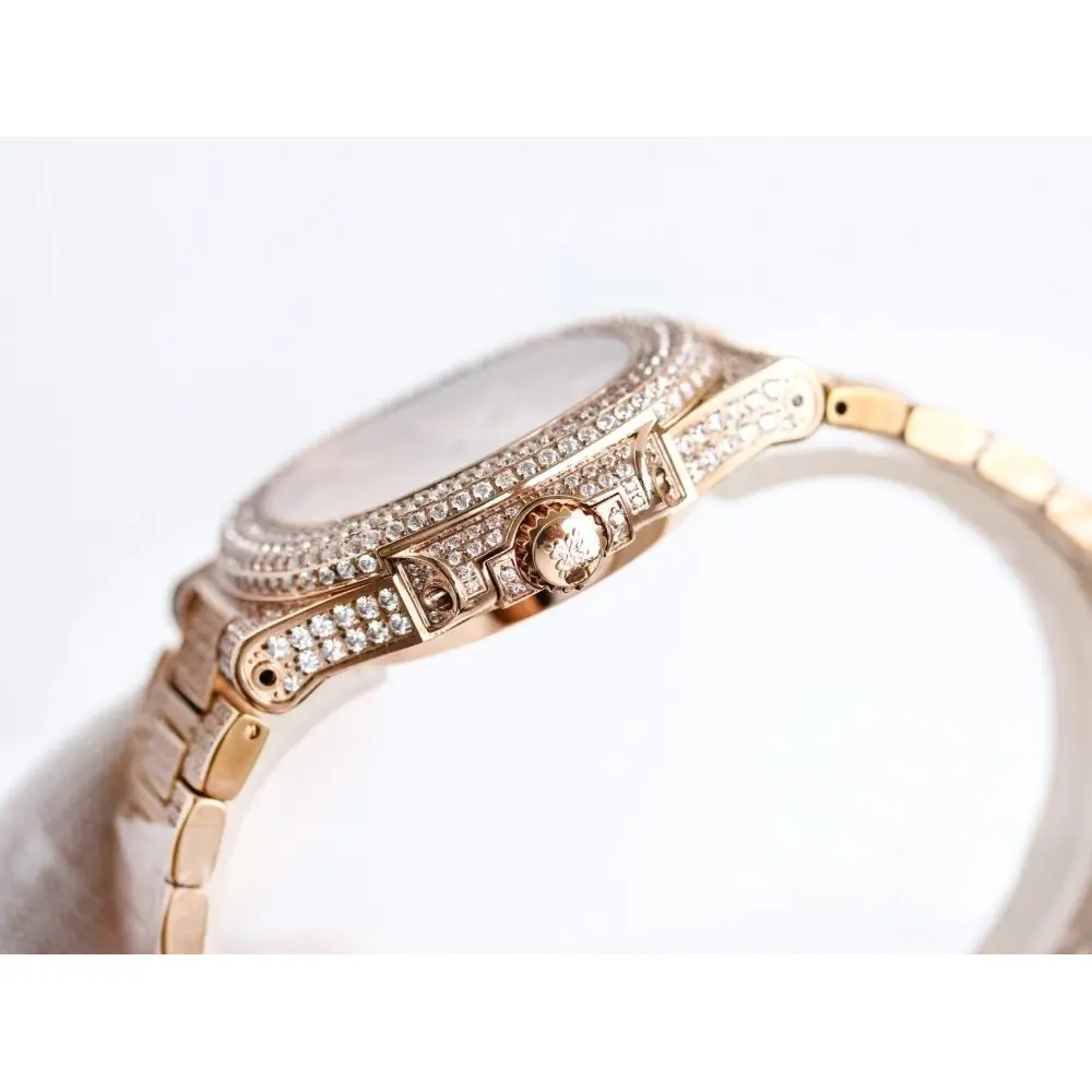 Replica Nautilus 5711-1300A-001 Patek Philippe 40 mm, Rose Gold Diamond Dial - Image 6