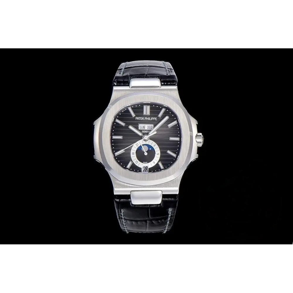 Replica Nautilus 5726A-001 Patek Philippe Annual Calendar, Moon phases. 40.5 mm, Steel, Dark Dial - Image 2